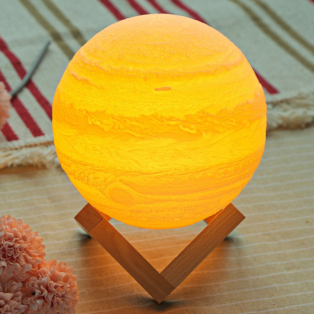 3D Printing Planet Light Touching Sensor Night Lamp for Bedroom