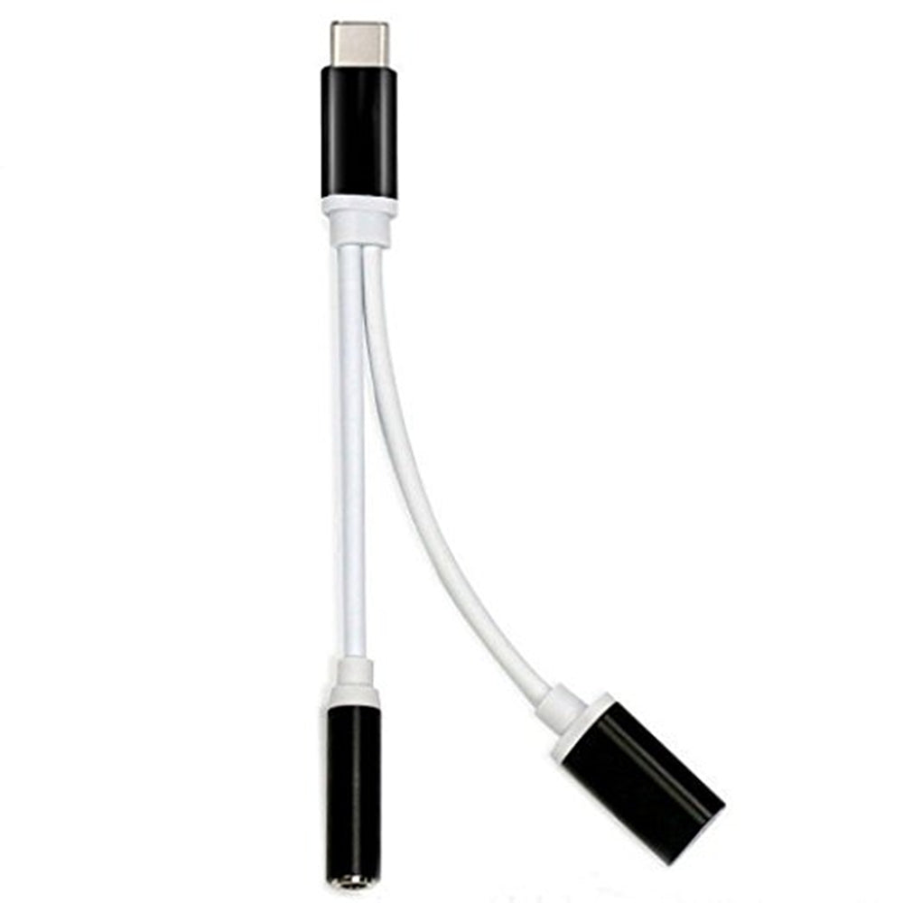 2 in 1 USB C Type C to 3.5mm Headphone Audio Aux Jack Charge Adapter Cable Converter for Xiaomi ...