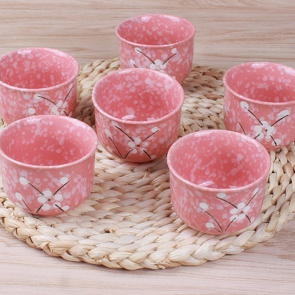 7PCS Sweet Floral Hand Painted Ceramic Teapot Set