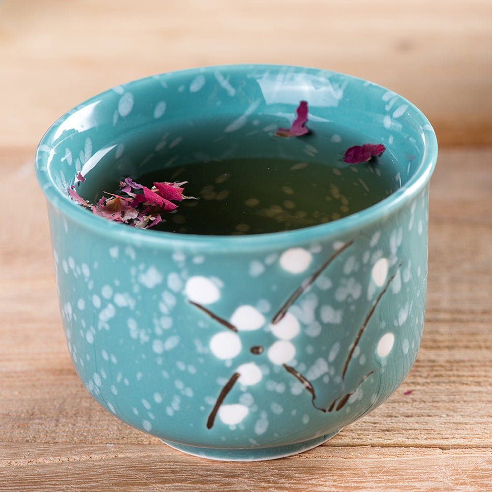 7PCS Sweet Floral Hand Painted Ceramic Teapot Set