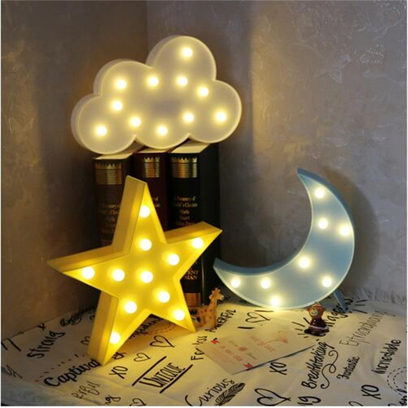 Decorative LED Crescent Shape Kids Bedroom Night Light Holiday Gifts