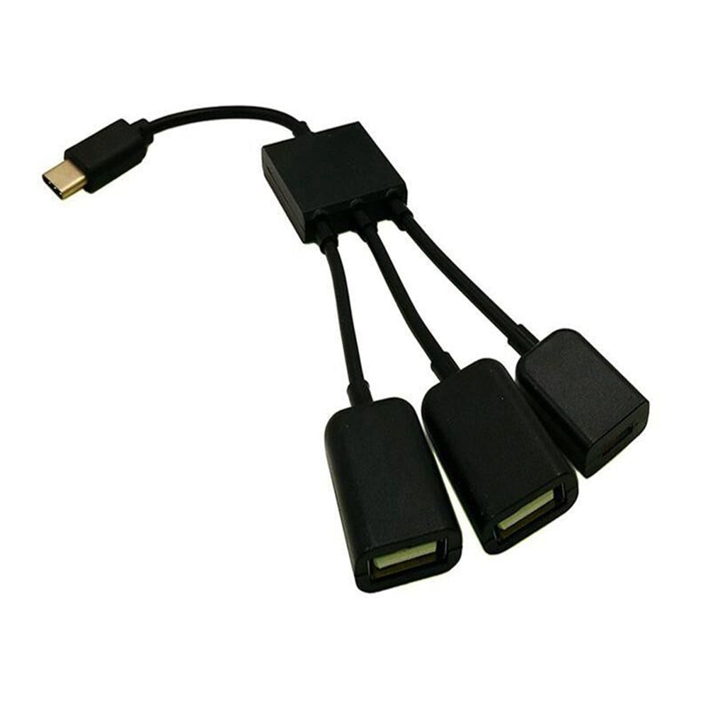 3 in 1  Type-C 3.1 HUB Micro USB Adapter