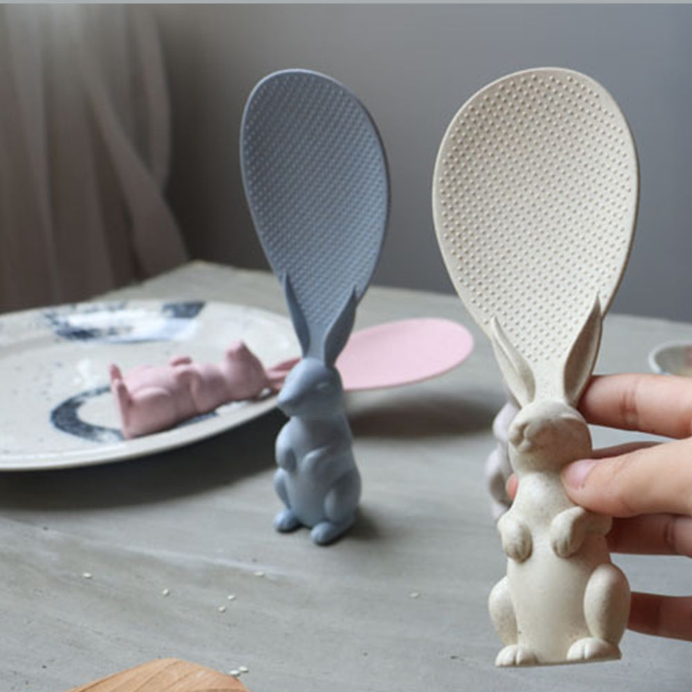 Cute Little Rabbit Rice Spoon for Baby Kids Boys and Girls Household Kitchen Accessories