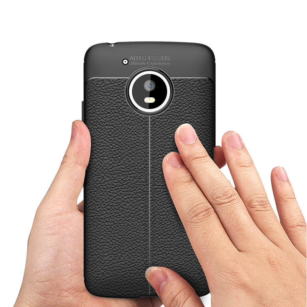 Case for Motorola Moto G5 Litchi Grain Anti Drop TPU Soft Cover