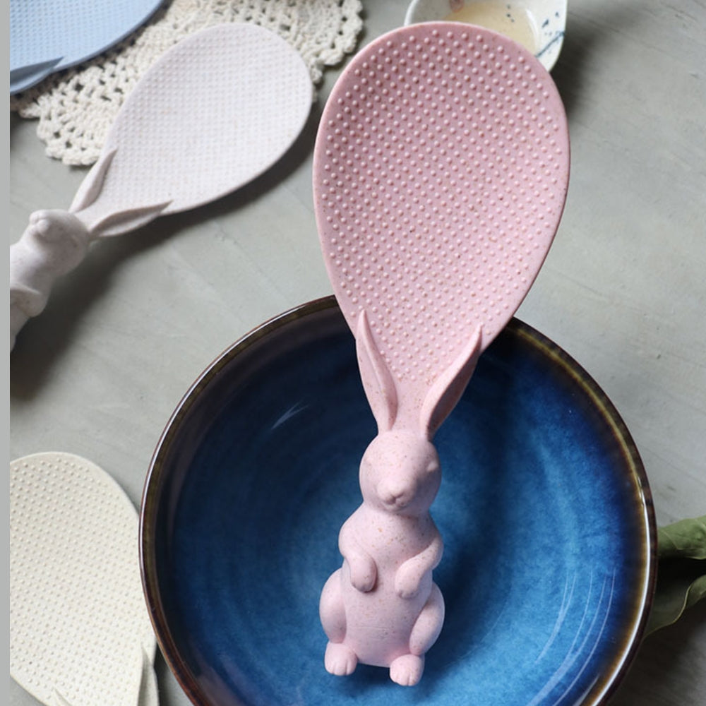 Cute Little Rabbit Rice Spoon for Baby Kids Boys and Girls Household Kitchen Accessories