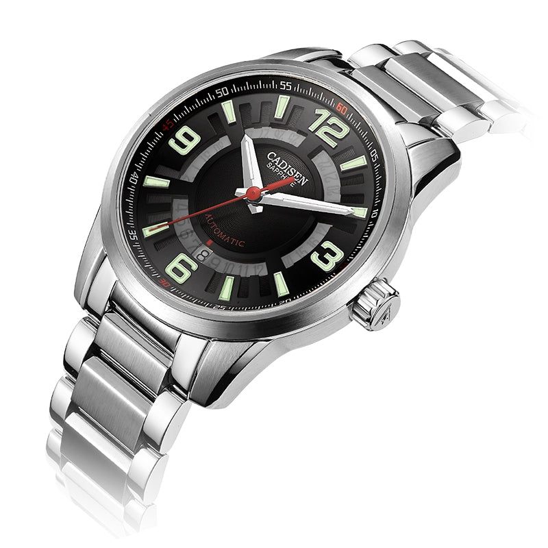 CADISEN C8100 Men Stainless Steel Case Automatic Wristwatch