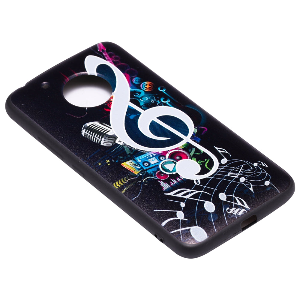3D Embossed Color Pattern TPU Soft Back Case for Motorola Moto G5