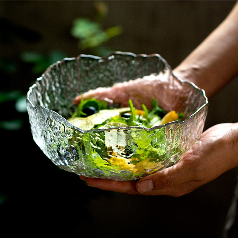 1 Piece Glass Fruit Vegetable Salad Bowl