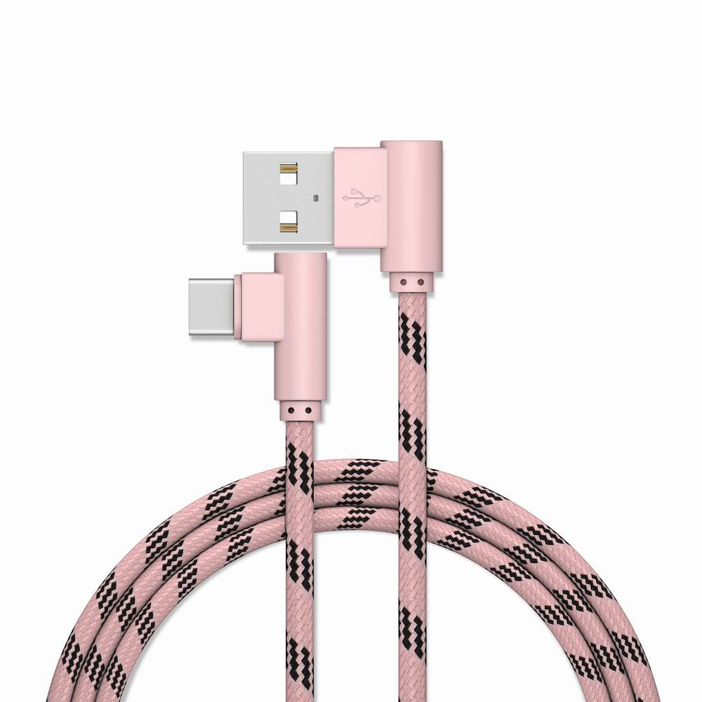 1M Type-C Cable Charge For Samsung S8 Plus Xiaomi 90 Degree  Cable For Oneplus 5t Huawei