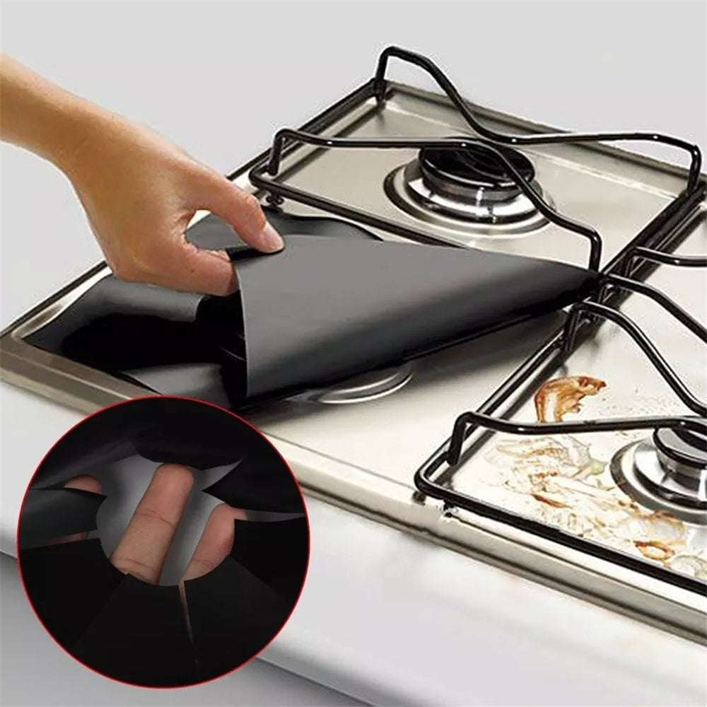 4pcs Safety Nonstick Gas Stove Protection Mat