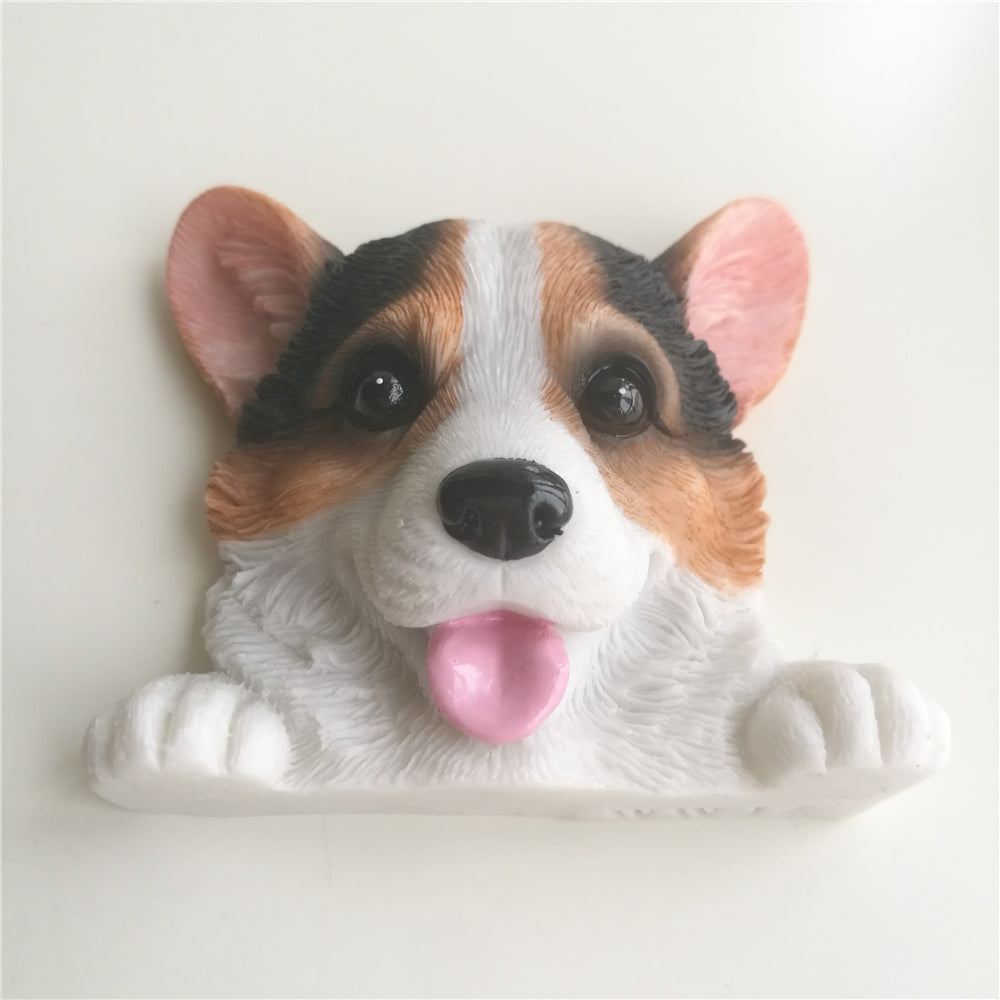 Cute Corgi Resin Switch Stickers Wall Decoration