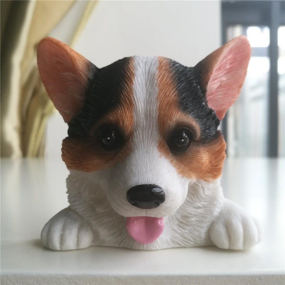 Cute Corgi Resin Switch Stickers Wall Decoration