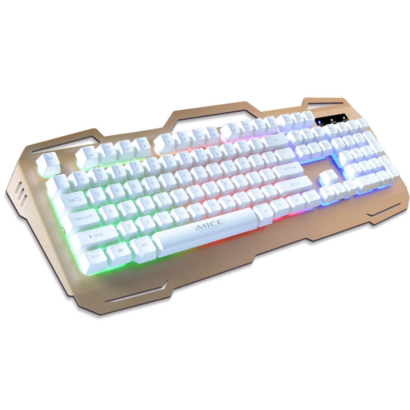 AK-400 Metal Three-Color Backlit Gaming Keyboard Wired Suspension Mechanical Keyboard LOL