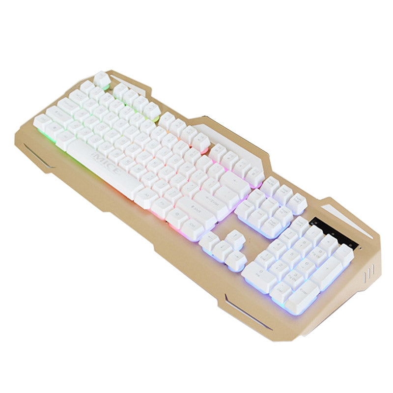 AK-400 Metal Three-Color Backlit Gaming Keyboard Wired Suspension Mechanical Keyboard LOL