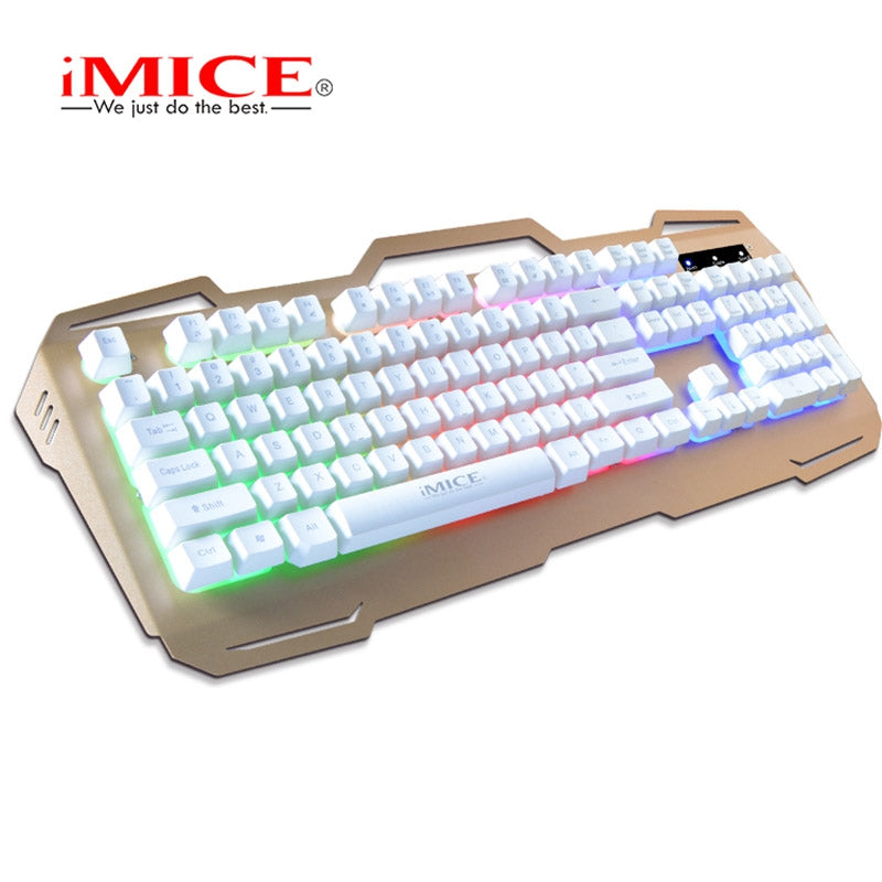 AK-400 Metal Three-Color Backlit Gaming Keyboard Wired Suspension Mechanical Keyboard LOL