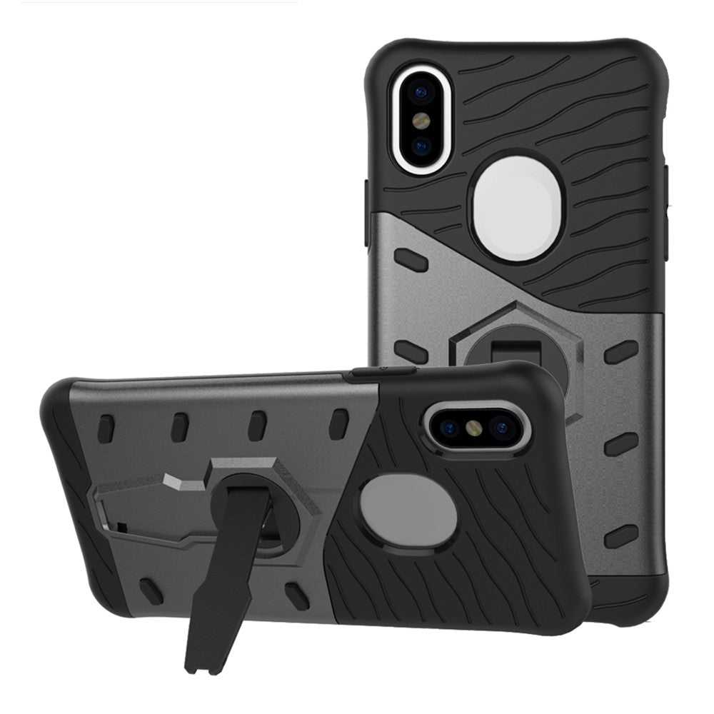 Cover Case for iPhone X Dual Layer Heavy Duty Hybrid Combo Shock-Resistant Full Body Protective ...