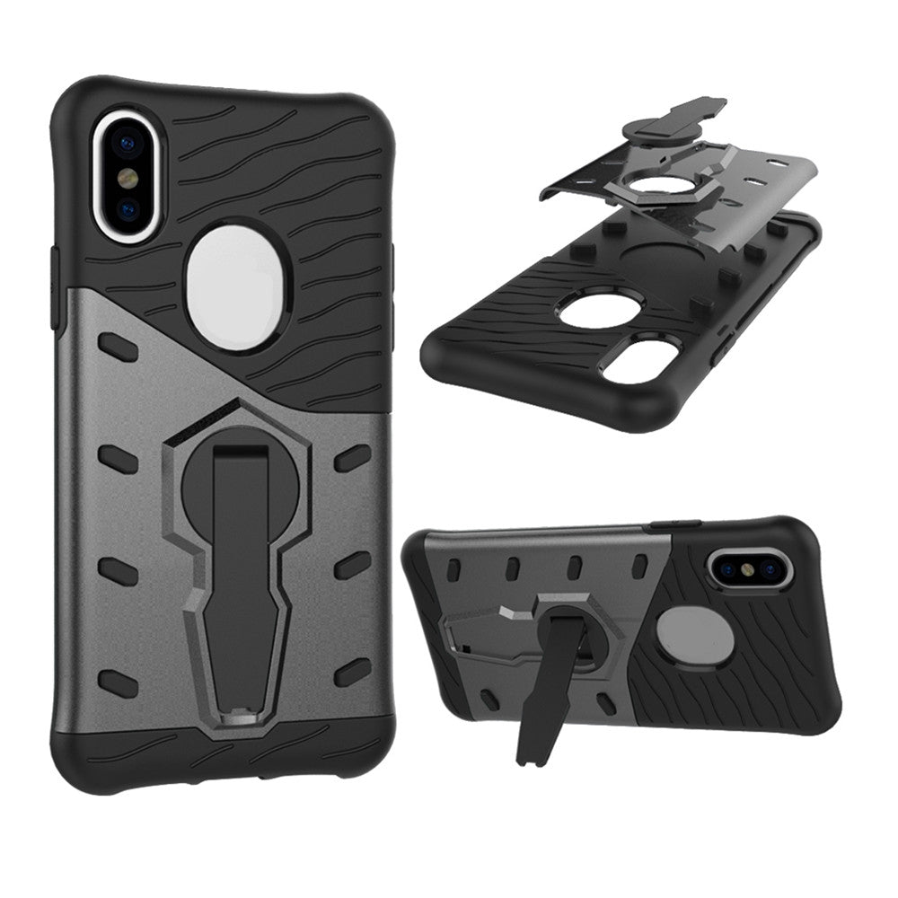 Cover Case for iPhone X Dual Layer Heavy Duty Hybrid Combo Shock-Resistant Full Body Protective ...