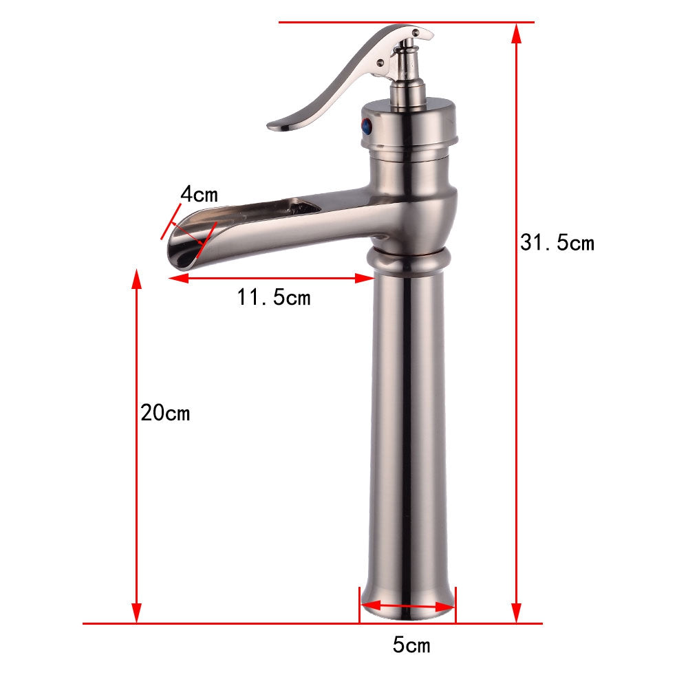 Drawing Waterfall Basin Faucet European Style All Copper Platform Basin