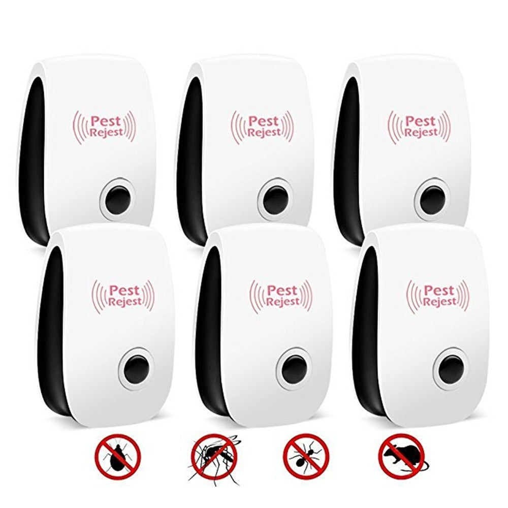 6 Pack Ultrasonic Pest Repeller Control Environment-Friendly Plug