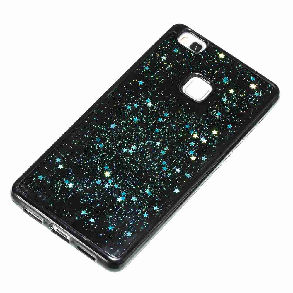 Black Five-Pointed Star Painted TPU Phone Case for Huawei P9 Lite