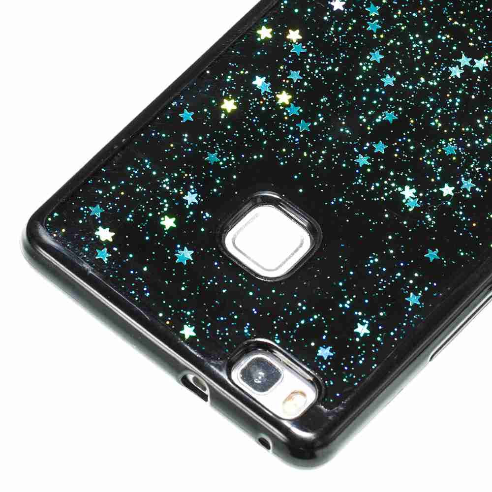 Black Five-Pointed Star Painted TPU Phone Case for Huawei P9 Lite