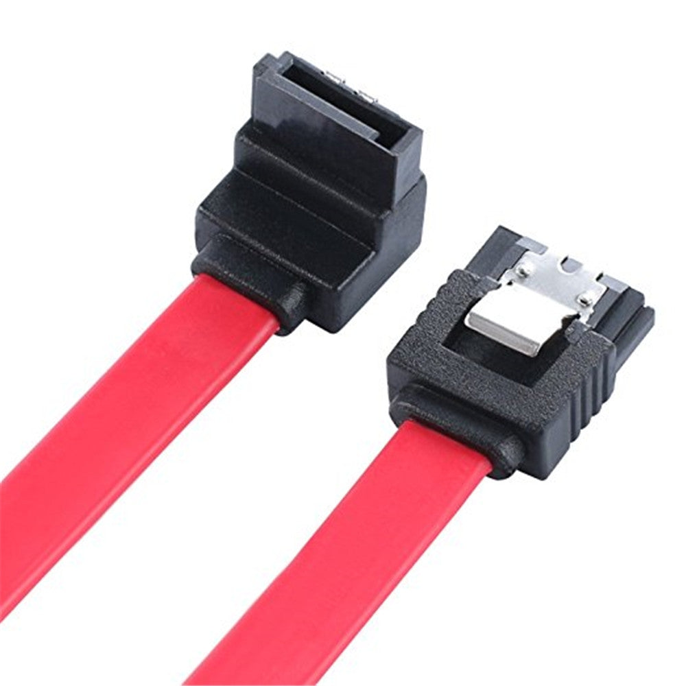 16-Inch SATA III 6.0 Gbps Cable with Locking Latch and 90-Degree Plug