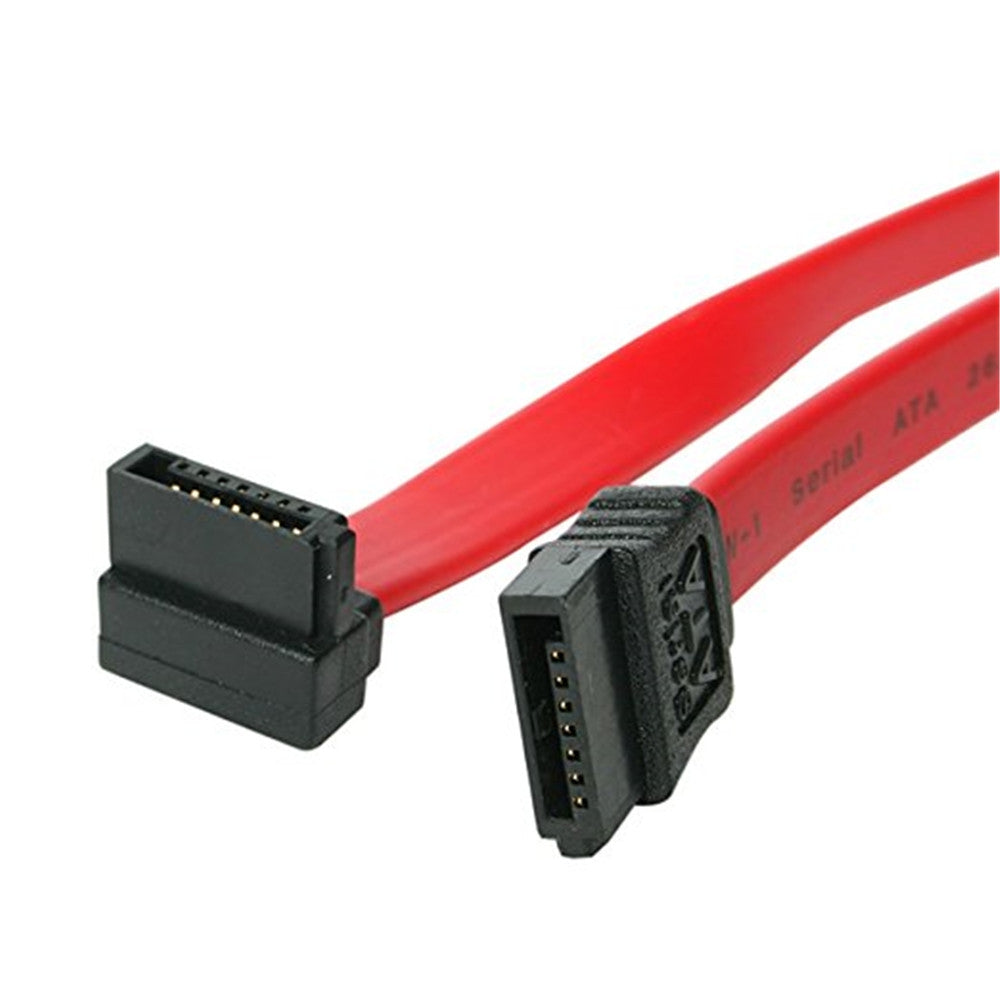 16-Inch SATA III 6.0 Gbps Cable with Locking Latch and 90-Degree Plug