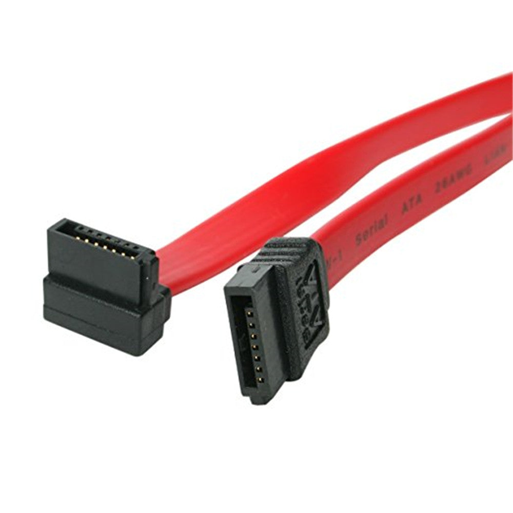 16-Inch SATA III 6.0 Gbps Cable with Locking Latch and 90-Degree Plug