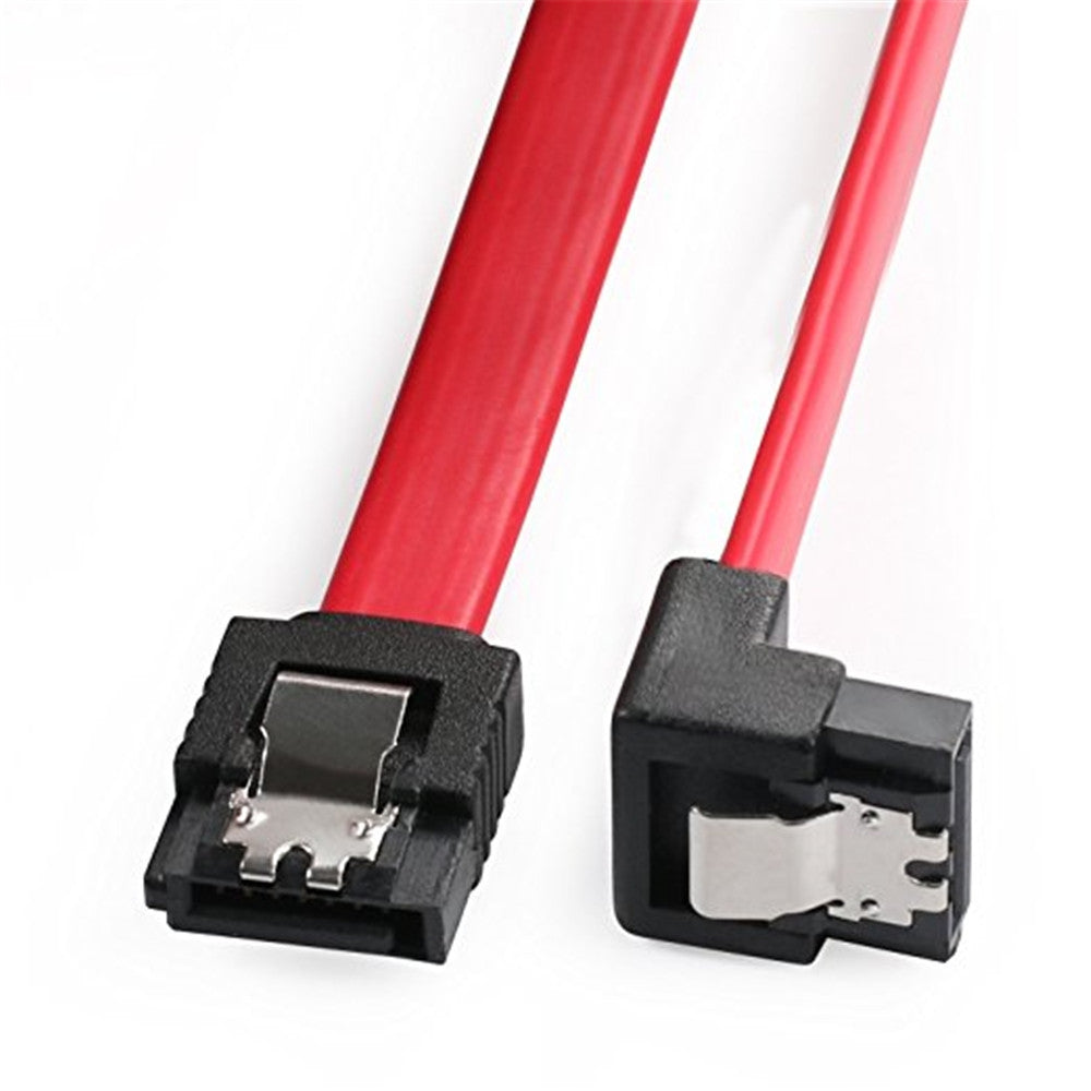 16-Inch SATA III 6.0 Gbps Cable with Locking Latch and 90-Degree Plug