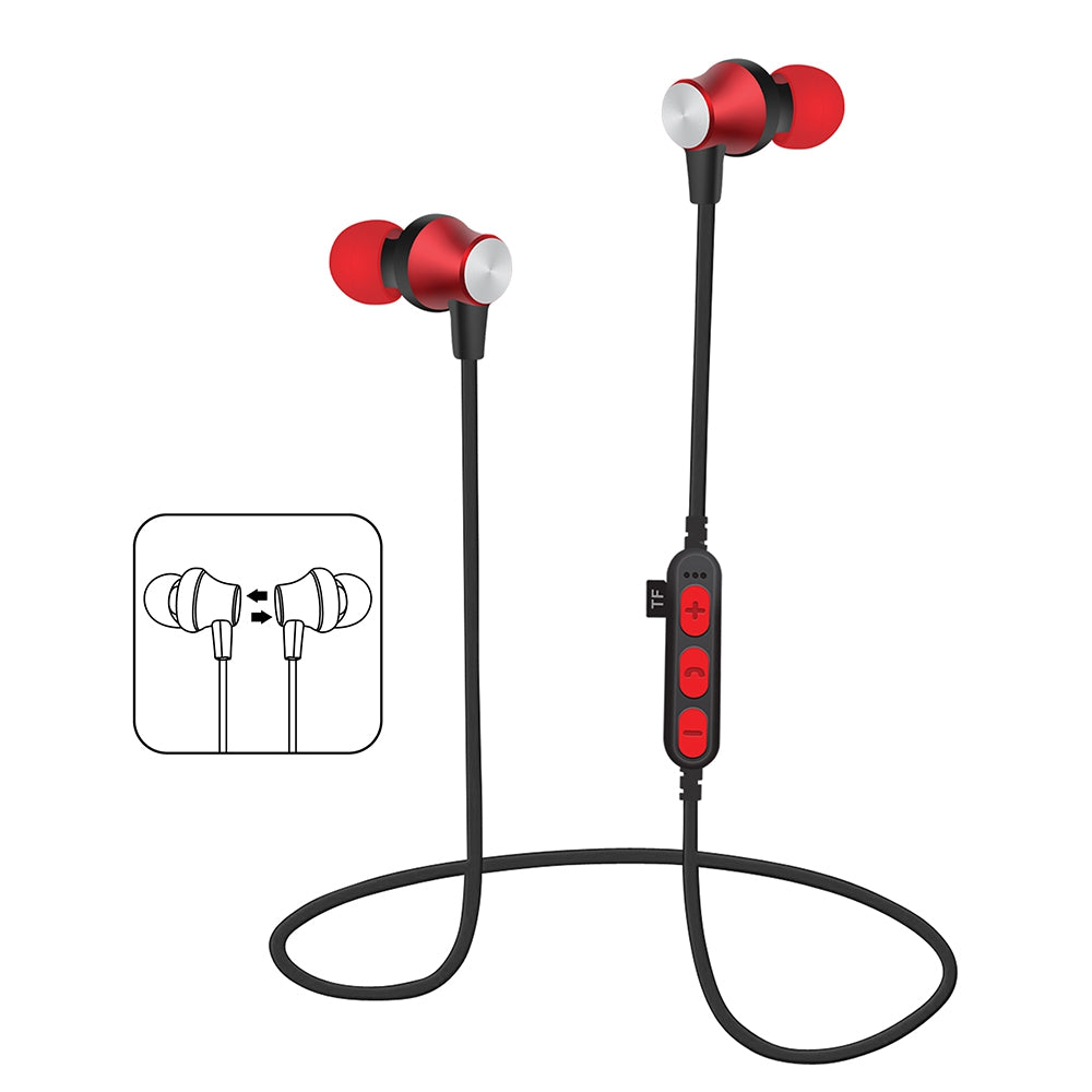 Bluetooth V4.2 Headphones In-Ear Wireless Earbuds Magnetic Sweatproof Stereo Earphones with Micr...