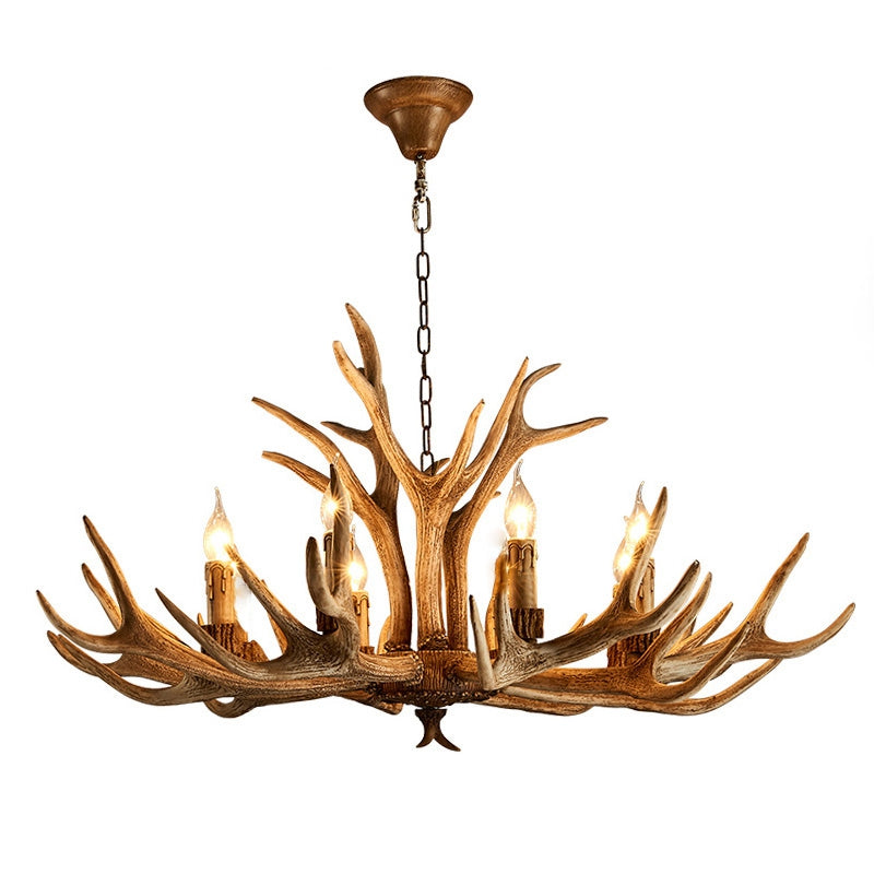 American Country Style Antler Chandeliers for Living Room Bedroom Nordic Restaurant Cafe Bars