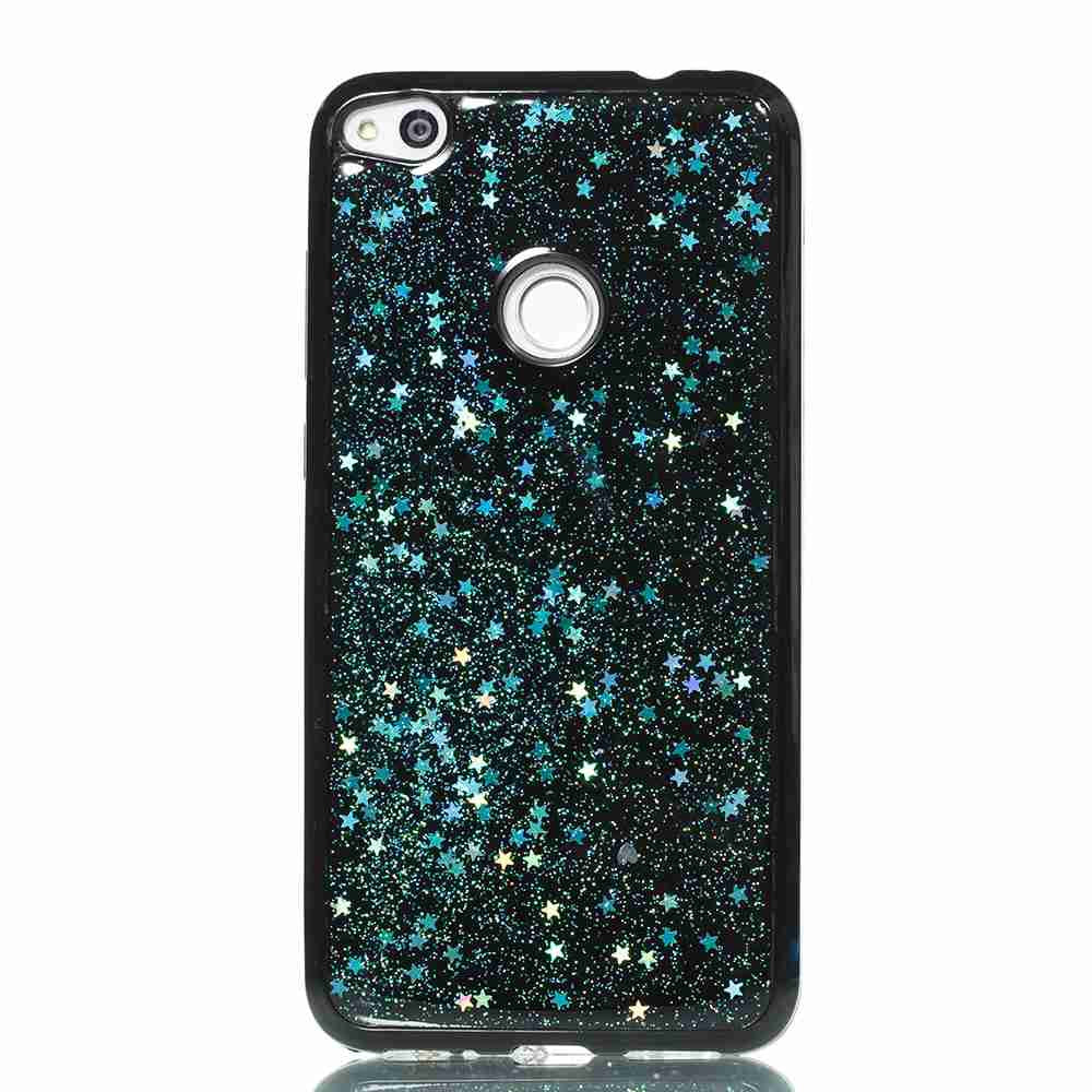Black Five-Pointed Star Painted Tpu Phone Case for Huawei P8 Lite 2017