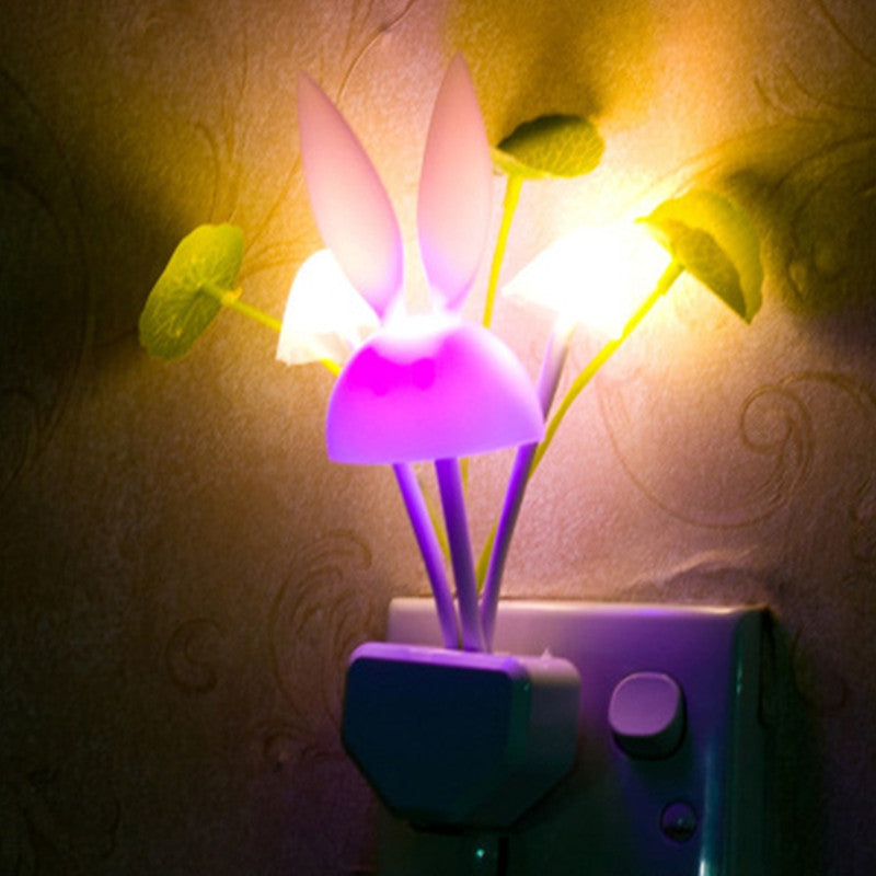 Control Auto Sensor Led Color Change Night Light Mushroom Lamp