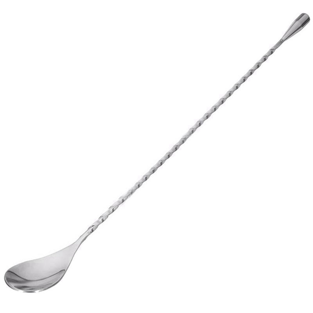 12 Inch Stainless Steel Mixing Scoop Spiral Pattern Bar Cocktail Shaker Spoon