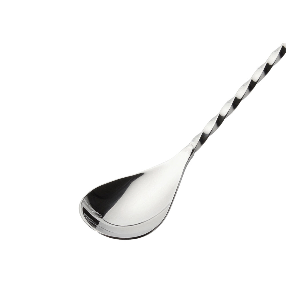 12 Inch Stainless Steel Mixing Scoop Spiral Pattern Bar Cocktail Shaker Spoon