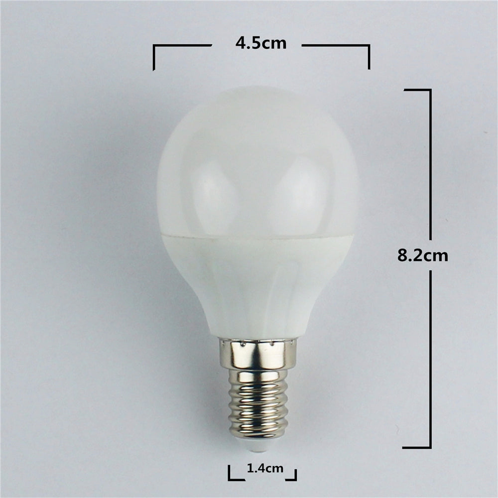 4W E14 LED Globe Bulbs G45 6 leds SMD 3528 Warm White 310lm 3000K AC 110-240V