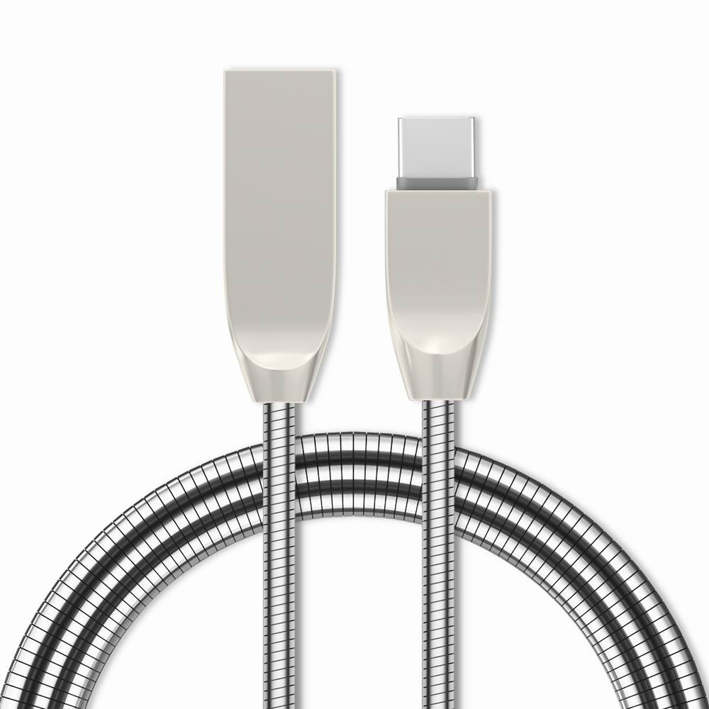 D Style USB Type-C Cable Zinc Alloy Braided Data Sync Type-C Charging