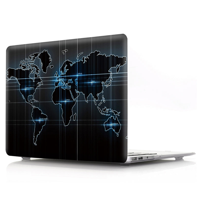 Computer Shell Laptop Case Keyboard Film for MacBook Air 11.6  inch 3D Technology World Map