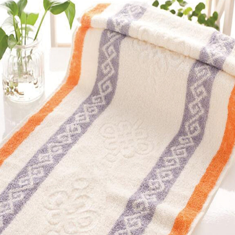 3 Pcs Face Towels Simple Style Stripes Soft Towels