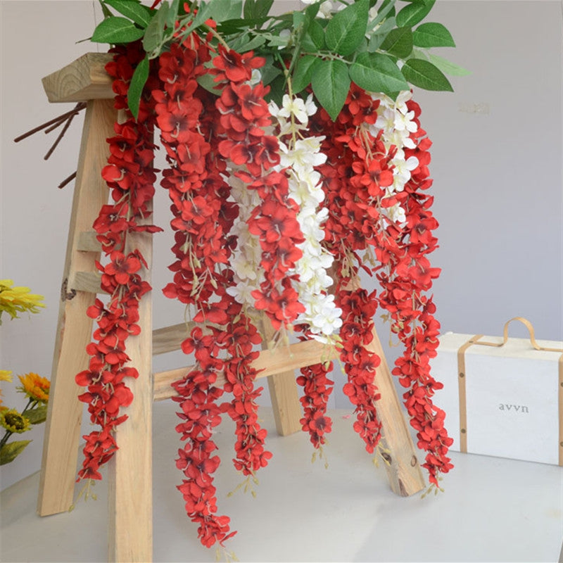 3 Heads 1 Branch Hydrangea String Wedding Site Layout Artificial Flower 140CM
