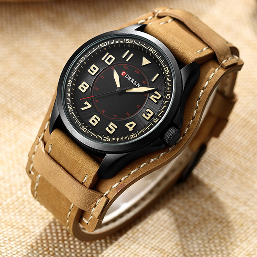 Army Military Quartz Mens Watches Luxury Leather Men Watch Casual Sport Male Clock Watch Relogio...