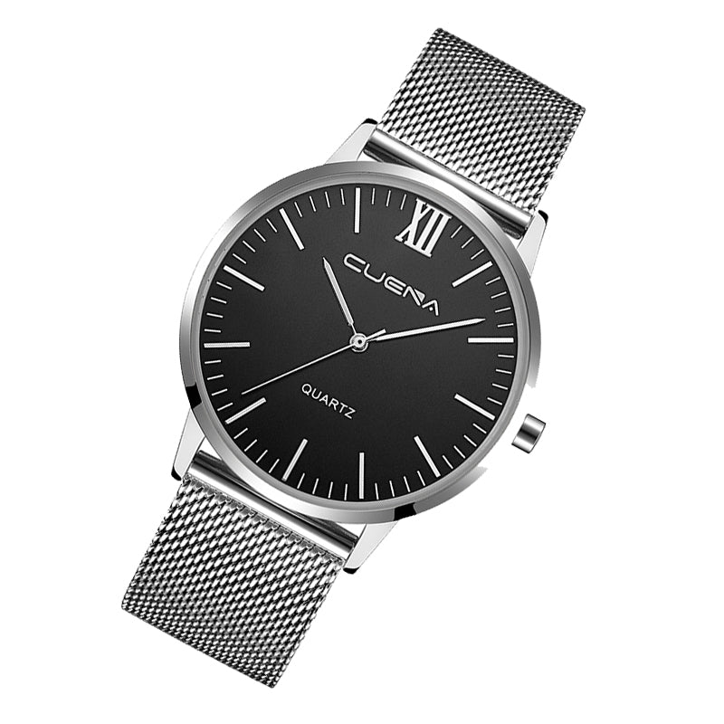 CUEAN 6632G Men Fashion Quartz Wristwatch Stainless Steel Watchband