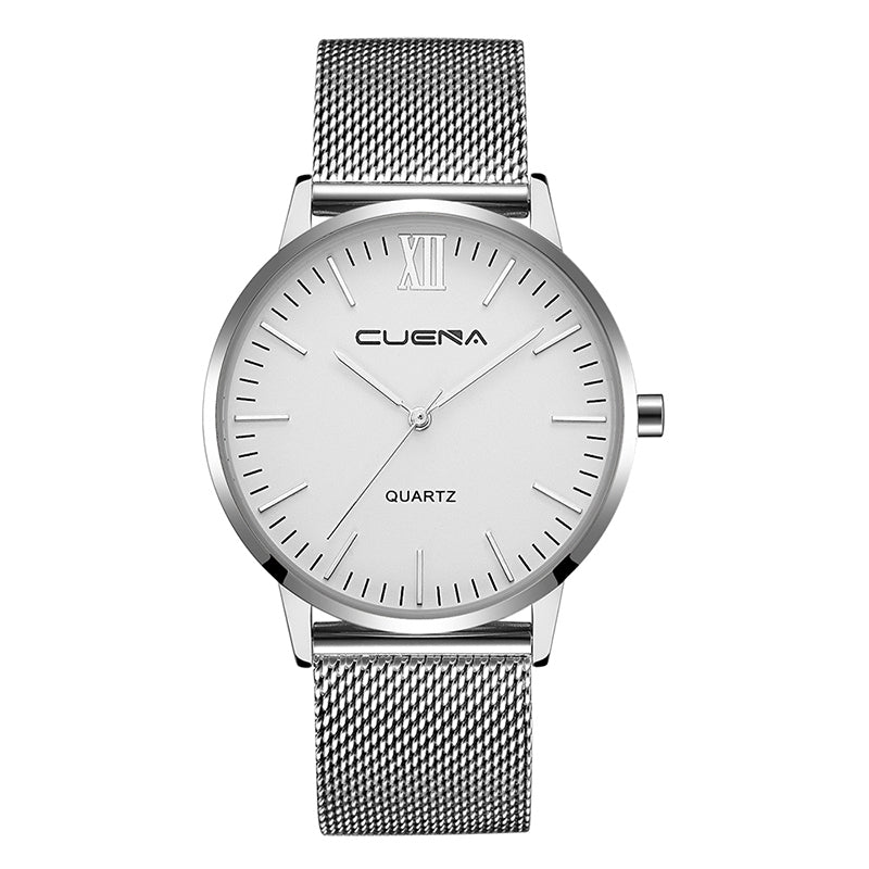 CUEAN 6632G Men Fashion Quartz Wristwatch Stainless Steel Watchband