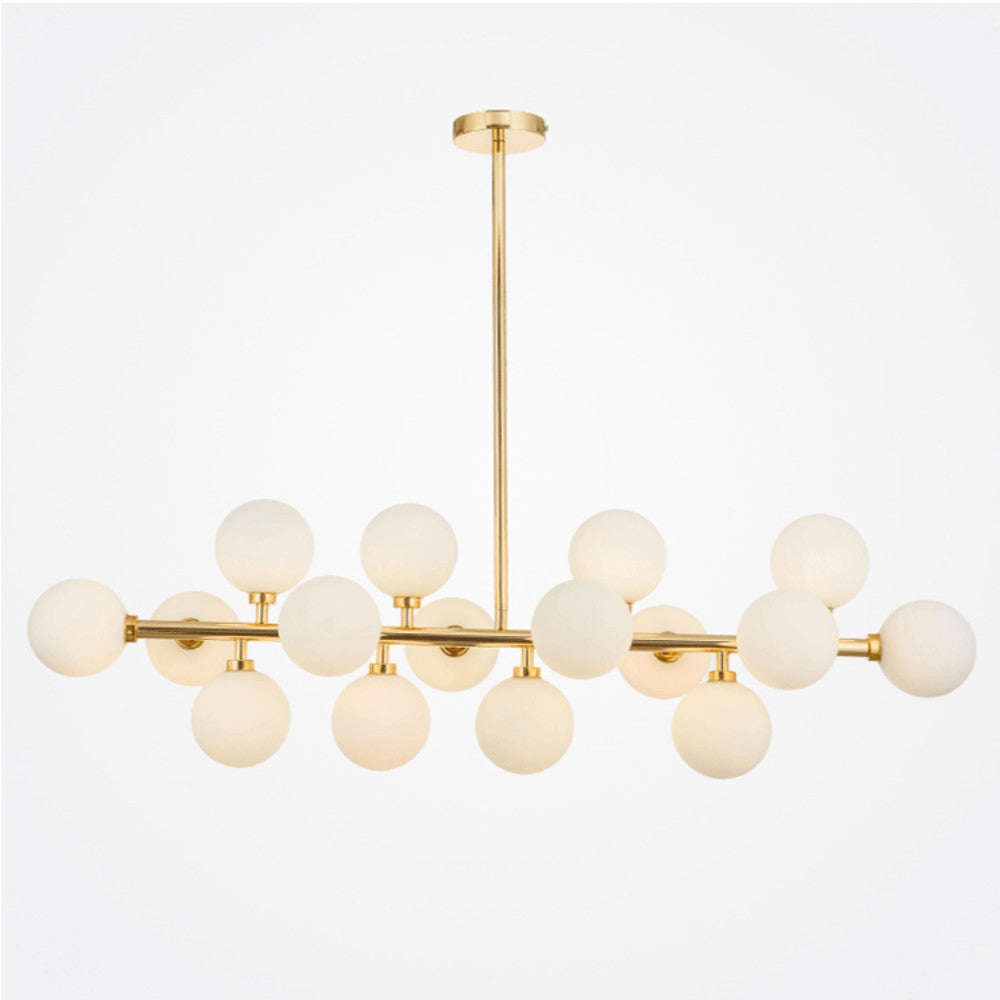 DengLiangZhiXin Nordic Simple Post-modern Glass Shade Magic Beans Chandelier for Living Room
