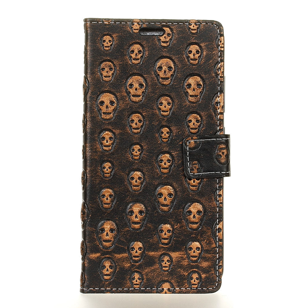 3D Texture Heavy Metal Style Flip PU Leather Wallet Case for Lenovo P2