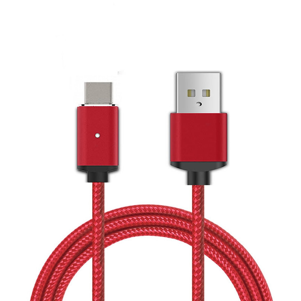 Cwxuan USB Type-C Detachable Magnetic Adhesion Braided Data Sync Charging Cable (100cm)