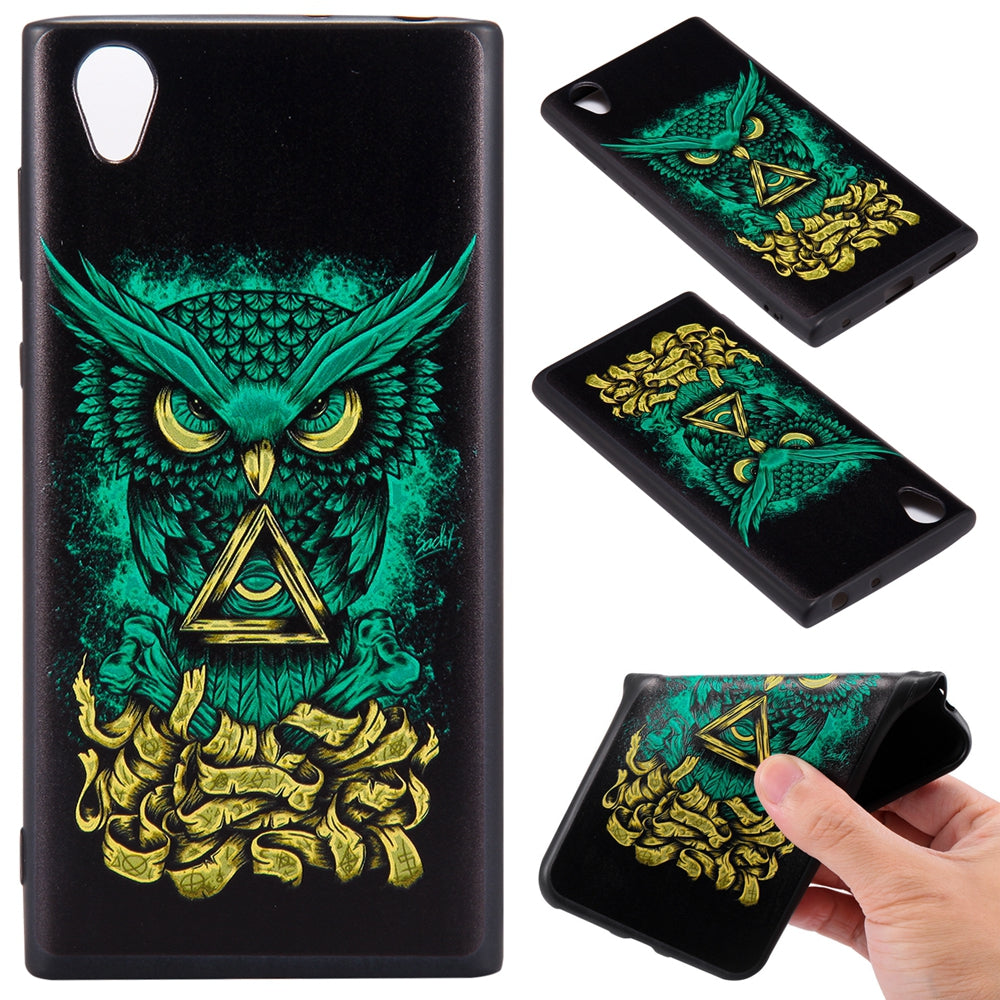 3D Embossed Color Pattern TPU Soft Back Case for Sony Xperia L1