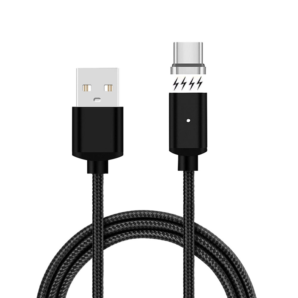 Cwxuan USB Type-C Detachable Magnetic Adhesion Braided Data Sync Charging Cable (100cm)