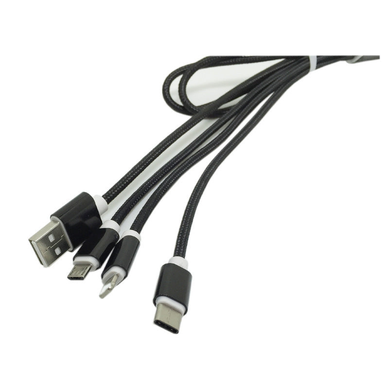 3 in 1 Type-C USB Mobile Phone Data Cable for Android IPhone