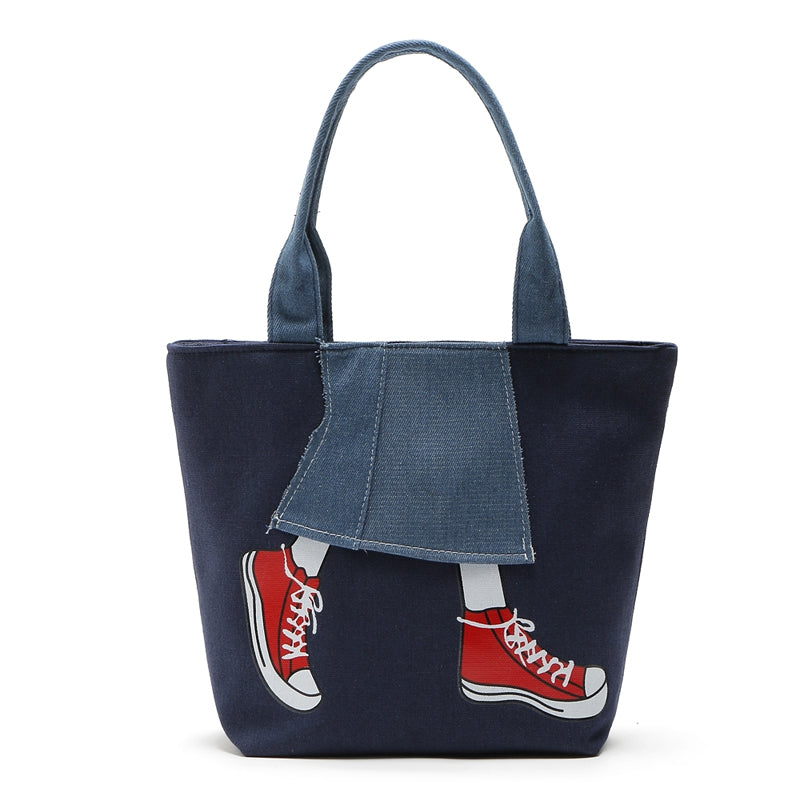 Canvas Girl Jean's Skirt Design Women Handbag Shoudler Bag